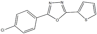 2-(4-chlorophenyl)-5-(2-thienyl)-1,3,4-oxadiazole 结构式