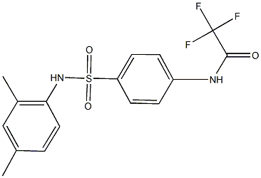 N-{4-[(2,4-dimethylanilino)sulfonyl]phenyl}-2,2,2-trifluoroacetamide 结构式