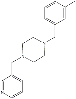 1-(3-methylbenzyl)-4-(3-pyridinylmethyl)piperazine 结构式