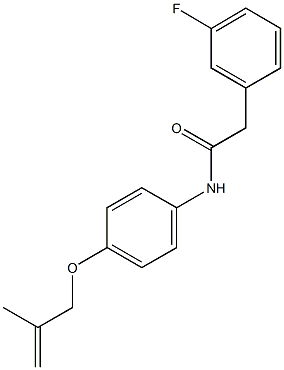 2-(3-fluorophenyl)-N-{4-[(2-methyl-2-propenyl)oxy]phenyl}acetamide 结构式
