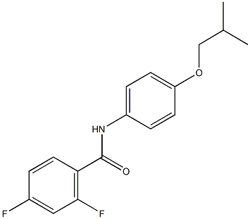 2,4-difluoro-N-(4-isobutoxyphenyl)benzamide 结构式