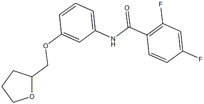 2,4-difluoro-N-[3-(tetrahydro-2-furanylmethoxy)phenyl]benzamide 结构式