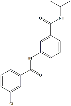 3-[(3-chlorobenzoyl)amino]-N-isopropylbenzamide 结构式