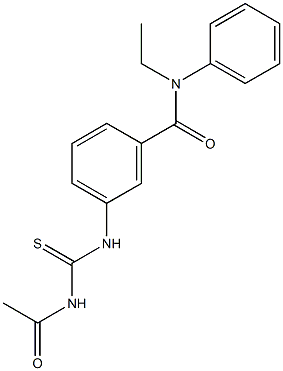 3-{[(acetylamino)carbothioyl]amino}-N-ethyl-N-phenylbenzamide 结构式