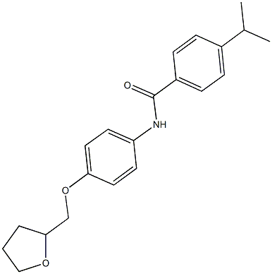 4-isopropyl-N-[4-(tetrahydro-2-furanylmethoxy)phenyl]benzamide 结构式
