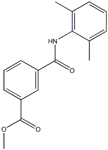 methyl 3-[(2,6-dimethylanilino)carbonyl]benzoate 结构式