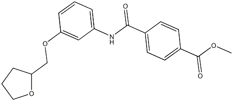 methyl 4-{[3-(tetrahydro-2-furanylmethoxy)anilino]carbonyl}benzoate 结构式