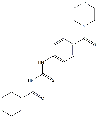 N-(cyclohexylcarbonyl)-N'-[4-(4-morpholinylcarbonyl)phenyl]thiourea 结构式