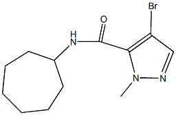 4-bromo-N-cycloheptyl-1-methyl-1H-pyrazole-5-carboxamide 结构式