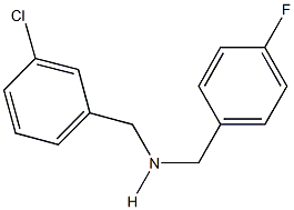 N-(3-chlorobenzyl)-N-(4-fluorobenzyl)amine 结构式