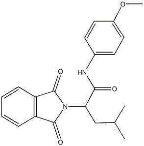 2-(1,3-dioxo-1,3-dihydro-2H-isoindol-2-yl)-N-(4-methoxyphenyl)-4-methylpentanamide 结构式