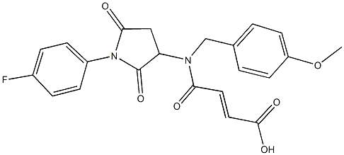 4-[[1-(4-fluorophenyl)-2,5-dioxo-3-pyrrolidinyl](4-methoxybenzyl)amino]-4-oxo-2-butenoic acid 结构式