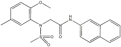 2-[2-methoxy-5-methyl(methylsulfonyl)anilino]-N-(2-naphthyl)acetamide 结构式