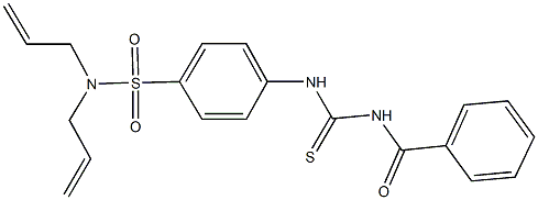 N,N-diallyl-4-{[(benzoylamino)carbothioyl]amino}benzenesulfonamide 结构式