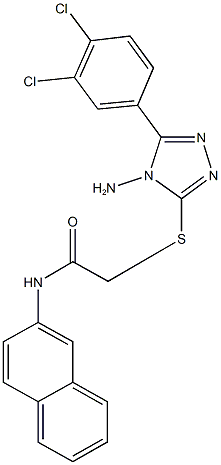 2-{[4-amino-5-(3,4-dichlorophenyl)-4H-1,2,4-triazol-3-yl]thio}-N-(2-naphthyl)acetamide 结构式