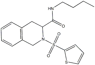 N-butyl-2-(2-thienylsulfonyl)-1,2,3,4-tetrahydro-3-isoquinolinecarboxamide 结构式