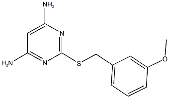 2-({[3-(methyloxy)phenyl]methyl}sulfanyl)pyrimidine-4,6-diamine 结构式