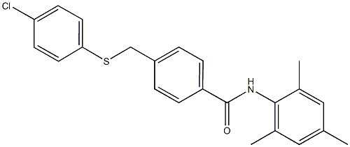 4-{[(4-chlorophenyl)sulfanyl]methyl}-N-mesitylbenzamide 结构式