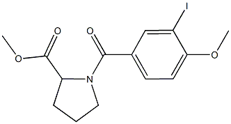methyl 1-(3-iodo-4-methoxybenzoyl)-2-pyrrolidinecarboxylate 结构式