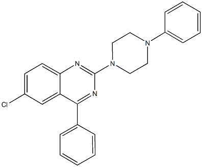6-chloro-4-phenyl-2-(4-phenyl-1-piperazinyl)quinazoline 结构式