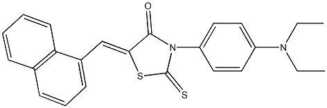 3-[4-(diethylamino)phenyl]-5-(1-naphthylmethylene)-2-thioxo-1,3-thiazolidin-4-one 结构式