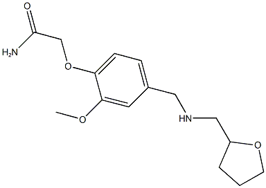 2-(2-methoxy-4-{[(tetrahydro-2-furanylmethyl)amino]methyl}phenoxy)acetamide 结构式