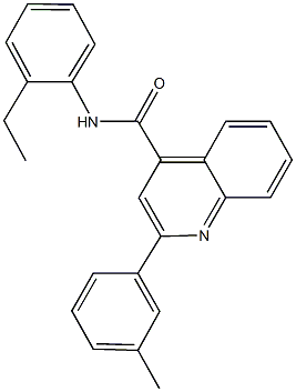 N-(2-ethylphenyl)-2-(3-methylphenyl)-4-quinolinecarboxamide 结构式