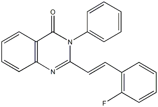 2-[2-(2-fluorophenyl)vinyl]-3-phenyl-4(3H)-quinazolinone 结构式