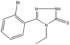 5-(2-bromophenyl)-4-ethyl-2,4-dihydro-3H-1,2,4-triazole-3-thione 结构式