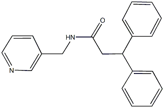 3,3-diphenyl-N-(3-pyridinylmethyl)propanamide 结构式