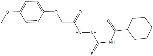 N-({2-[(4-methoxyphenoxy)acetyl]hydrazino}carbothioyl)cyclohexanecarboxamide 结构式