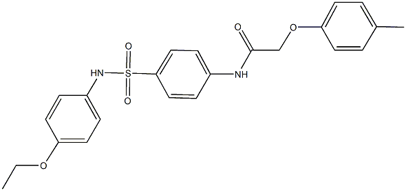 N-{4-[(4-ethoxyanilino)sulfonyl]phenyl}-2-(4-methylphenoxy)acetamide 结构式