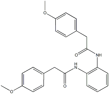 2-(4-methoxyphenyl)-N-(2-{[(4-methoxyphenyl)acetyl]amino}phenyl)acetamide 结构式