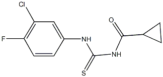 N-(3-chloro-4-fluorophenyl)-N'-(cyclopropylcarbonyl)thiourea 结构式