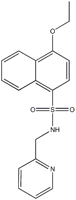 4-ethoxy-N-(2-pyridinylmethyl)-1-naphthalenesulfonamide 结构式