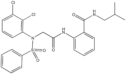 2-({[2,3-dichloro(phenylsulfonyl)anilino]acetyl}amino)-N-isobutylbenzamide 结构式