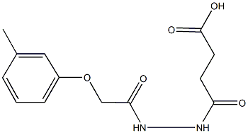 4-{2-[(3-methylphenoxy)acetyl]hydrazino}-4-oxobutanoic acid 结构式