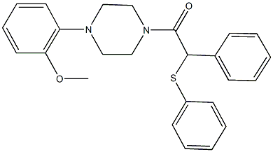 1-(2-methoxyphenyl)-4-[phenyl(phenylsulfanyl)acetyl]piperazine 结构式