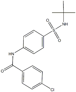 N-{4-[(tert-butylamino)sulfonyl]phenyl}-4-chlorobenzamide 结构式