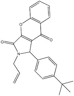 2-allyl-1-(4-tert-butylphenyl)-1,2-dihydrochromeno[2,3-c]pyrrole-3,9-dione 结构式