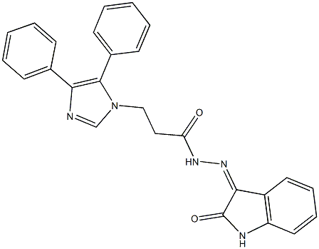 3-(4,5-diphenyl-1H-imidazol-1-yl)-N'-(2-oxo-1,2-dihydro-3H-indol-3-ylidene)propanohydrazide 结构式