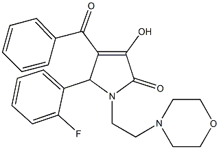 4-benzoyl-5-(2-fluorophenyl)-3-hydroxy-1-(2-morpholin-4-ylethyl)-1,5-dihydro-2H-pyrrol-2-one 结构式