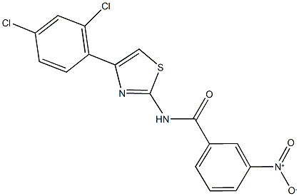 N-[4-(2,4-dichlorophenyl)-1,3-thiazol-2-yl]-3-nitrobenzamide 结构式