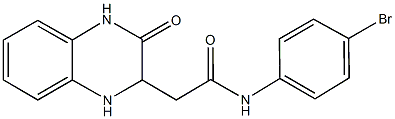 N-(4-bromophenyl)-2-(3-oxo-1,2,3,4-tetrahydro-2-quinoxalinyl)acetamide 结构式