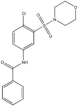 N-[4-chloro-3-(4-morpholinylsulfonyl)phenyl]benzamide 结构式