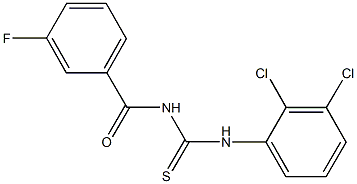 N-(2,3-dichlorophenyl)-N'-(3-fluorobenzoyl)thiourea 结构式