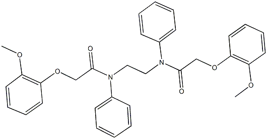2-(2-methoxyphenoxy)-N-(2-{[(2-methoxyphenoxy)acetyl]anilino}ethyl)-N-phenylacetamide 结构式