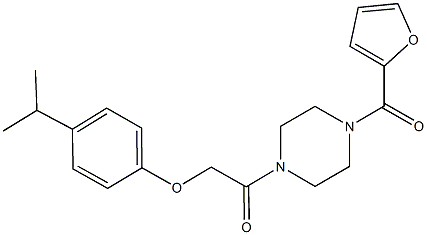 2-[4-(2-furoyl)-1-piperazinyl]-2-oxoethyl 4-isopropylphenyl ether 结构式