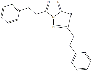 phenyl [6-(2-phenylethyl)[1,2,4]triazolo[3,4-b][1,3,4]thiadiazol-3-yl]methyl sulfide 结构式