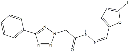 N'-[(5-iodo-2-furyl)methylene]-2-(5-phenyl-2H-tetraazol-2-yl)acetohydrazide 结构式